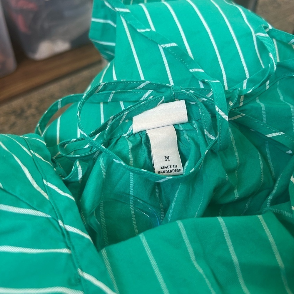 NWOT A New Day Green Striped Sundress - Picture 9 of 11